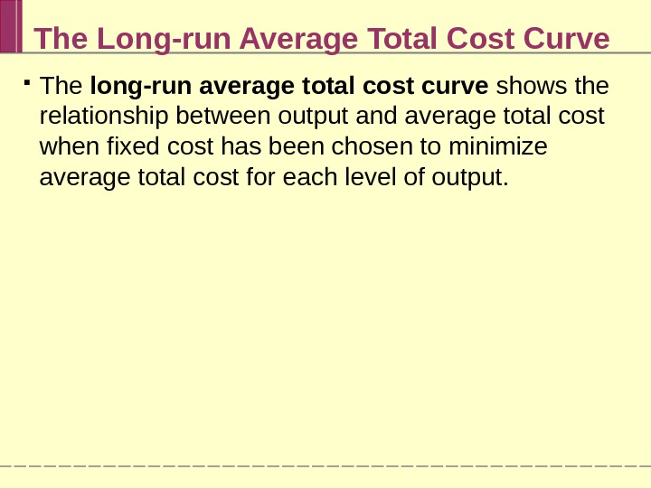 minimize average total cost