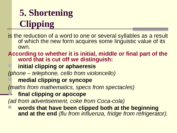 Lexicology of the English language - Allbest