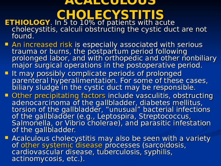 Acute Acalculous Cholecystitis - Scribd