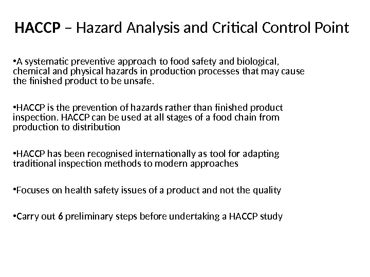 Food Safety Scientific Discipline Describing Handling