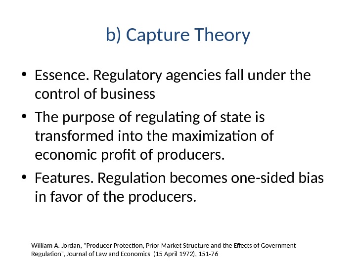 Lecture 2. Theory of government regulation