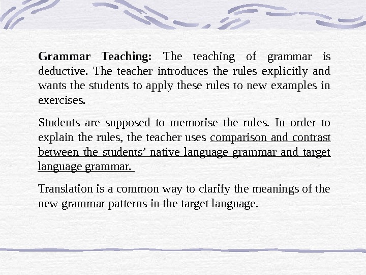 Methods of teaching English A brief history