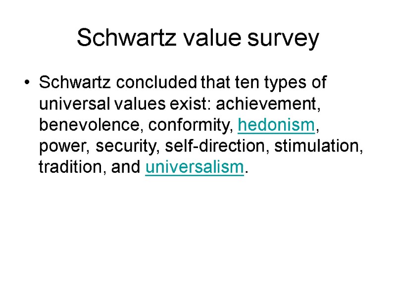 schwartz value survey