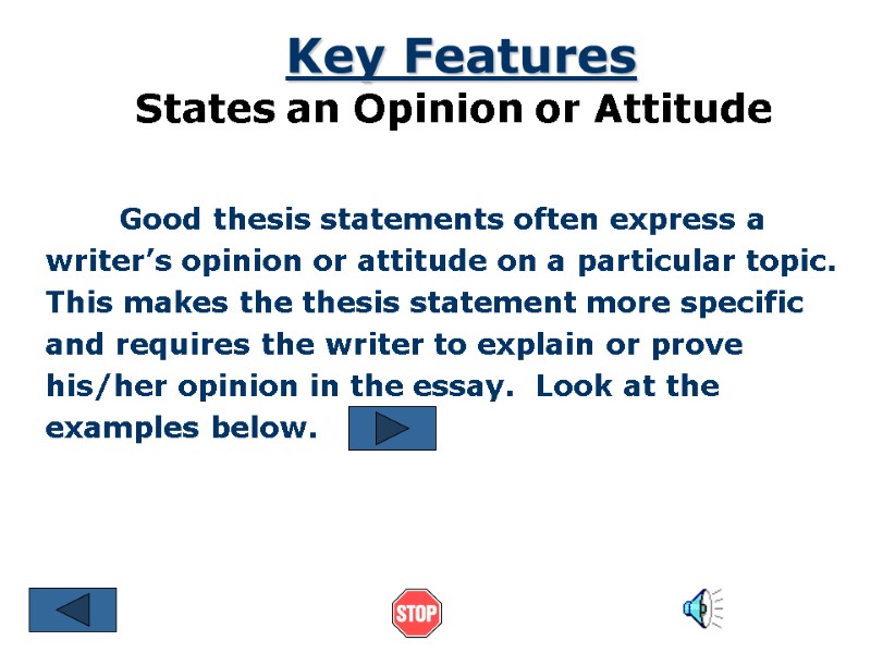 explain thesis statement