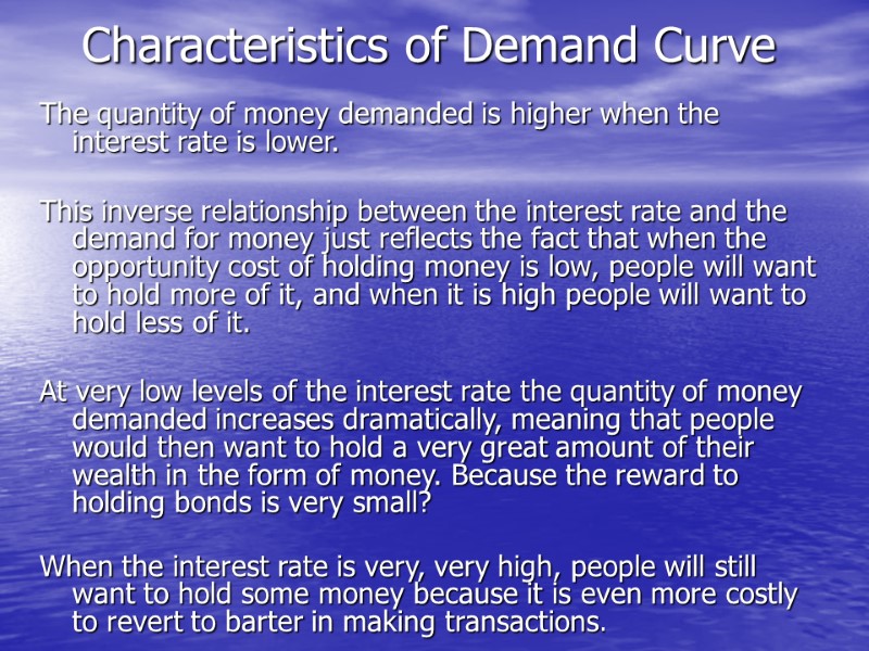 demand for money meaning