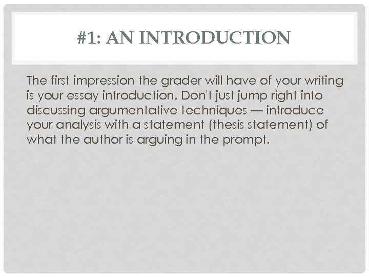 first impression essay introduction