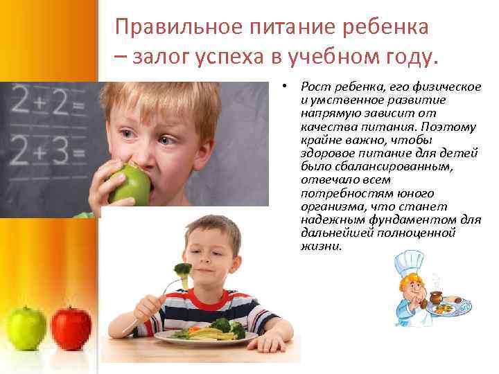 Цель Правильного Питания Детей