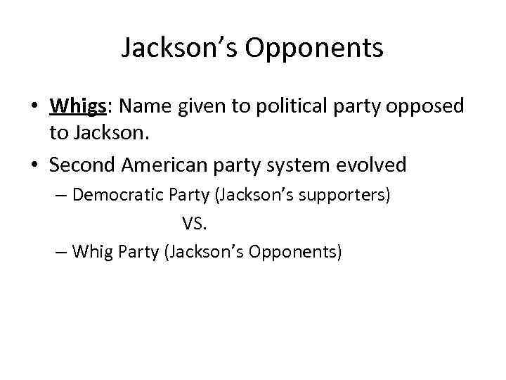 evolution of democracy from jefferson to jackson