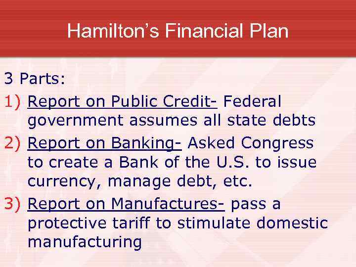 hamiltons financial plan 4 parts