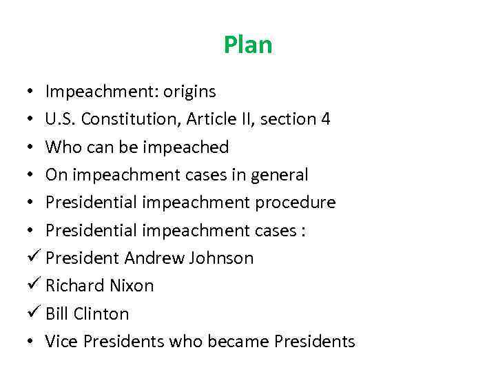 impeachment procedure of president