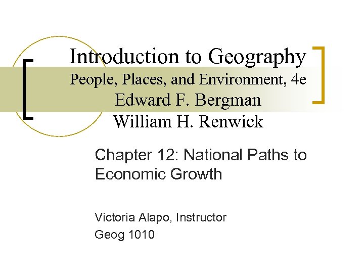 Introduction To Geography People Places And Environment 4