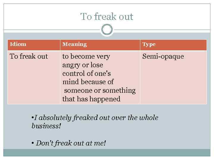 Freak Someone Out Idiom Meaning