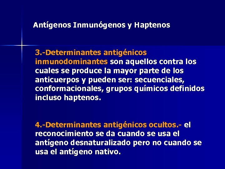 Antígenos Inmunógenos y Haptenos Antígenos Inmunógenos y