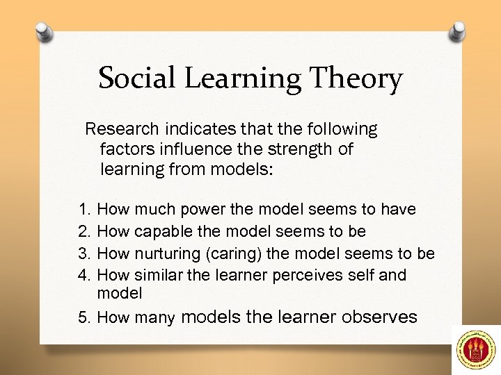 social learning theory research