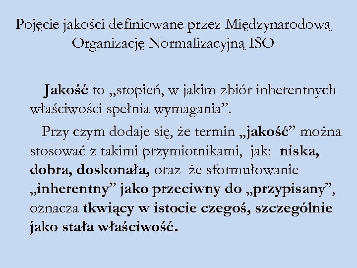 Normalizacja I Zarz Dzanie Jako Ci W Logistyce Pocz Tki