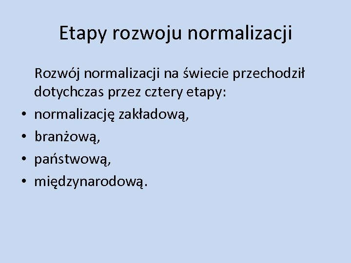 Normalizacja I Zarz Dzanie Jako Ci W Logistyce Pocz Tki