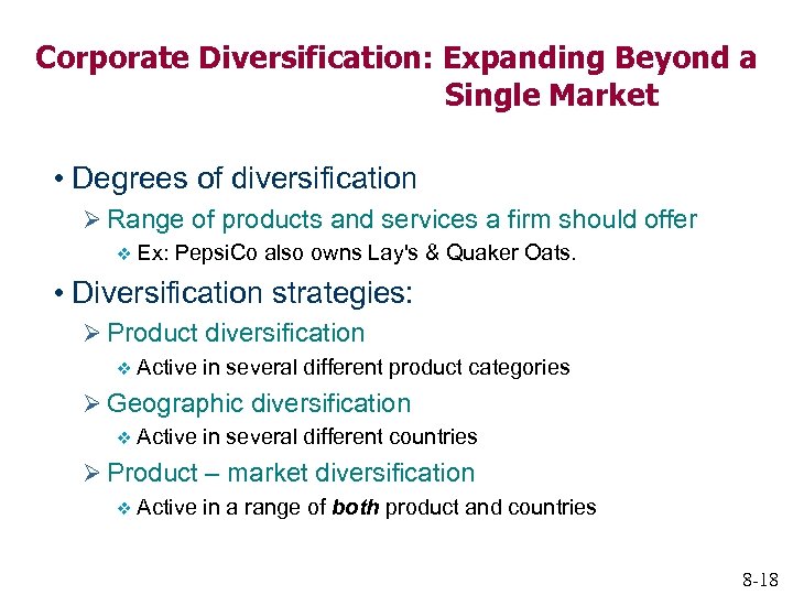 Chapter Corporate Strategy Vertical Integration And Diversification