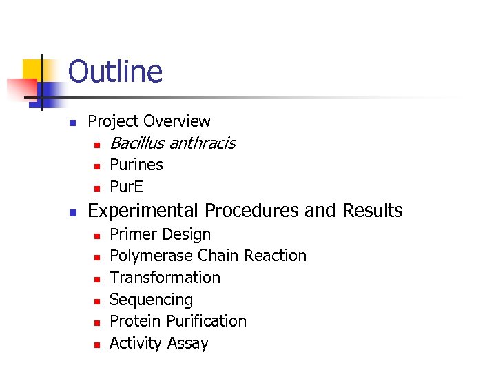 Site Directed Mutagenesis Of Protein Pur E Megan