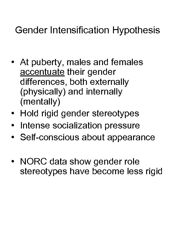 Adolescence And Gender Defining Sex Vs Gender