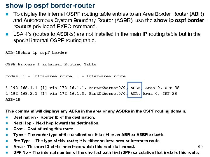 CCNP Advanced Routing Ch 6 OSPF