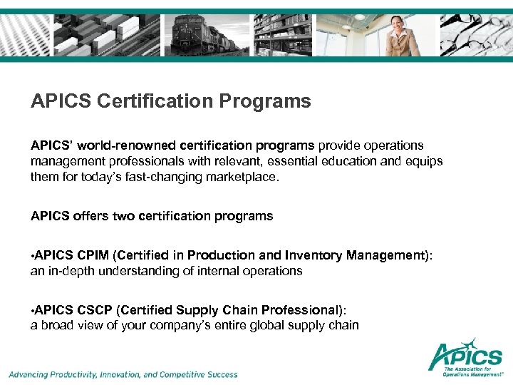 APICS Certified Supply Chain Professional CSCP Program