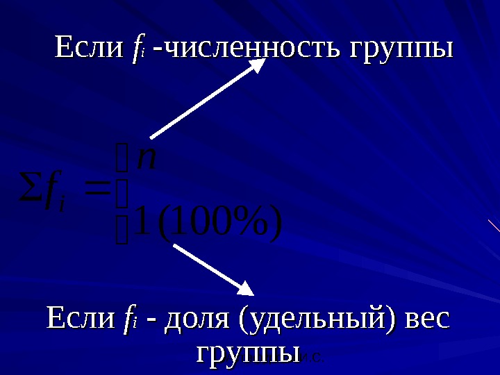  Астафурова И. С.  )100( 1 n f i. Если ff i i