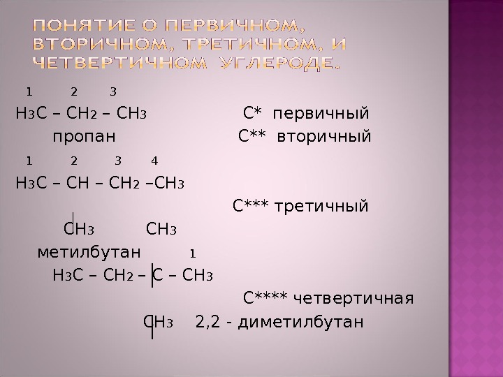  1   2  3  H 3 C – CH 2