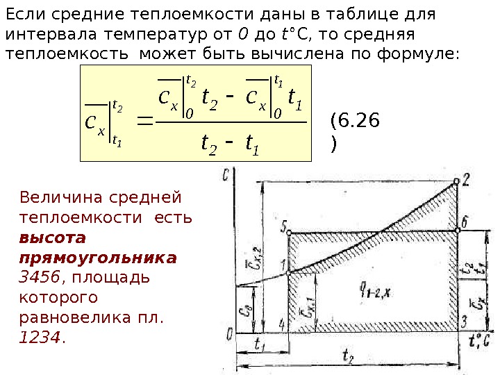   Если средние теплоемкости даны в таблице для интервала температур от 0 до