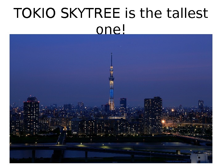 TOKIO SKYTREE is the tallest one! 
