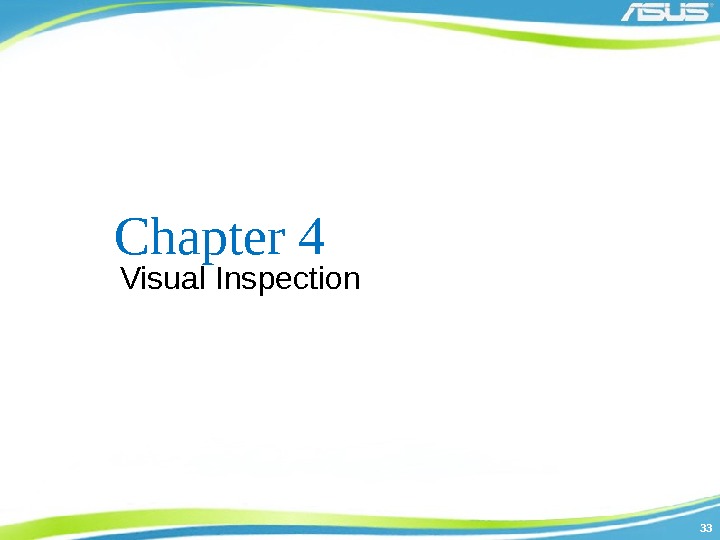 3333 Chapter 4 Visual Inspection 
