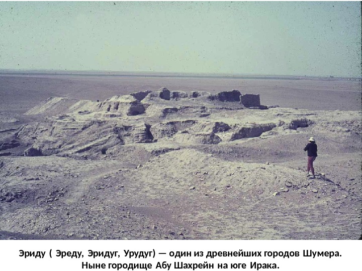 Эриду ( Эреду, Эридуг, Урудуг) — один из древнейших городов Шумера. Ныне городище Абу