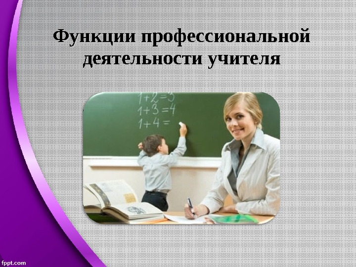 Функции профессиональной деятельности учителя 