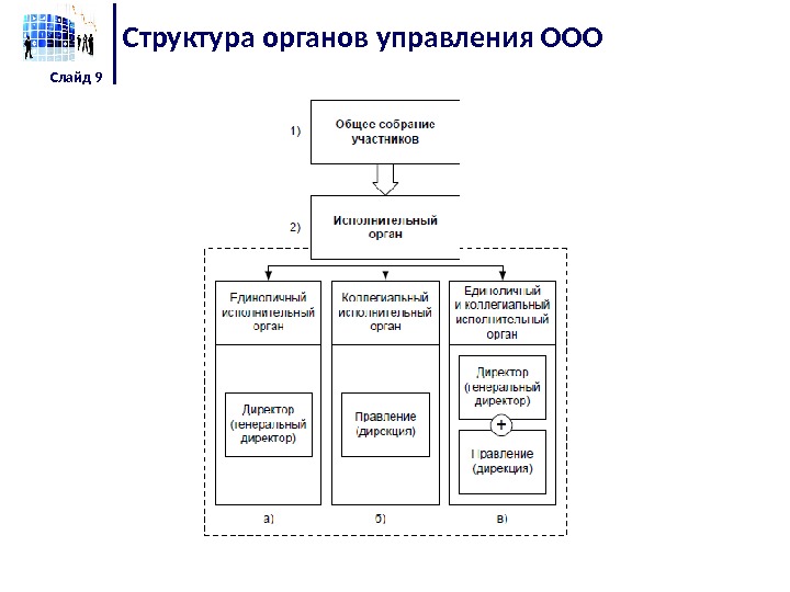 Структура органов управления ООО Слайд 9 