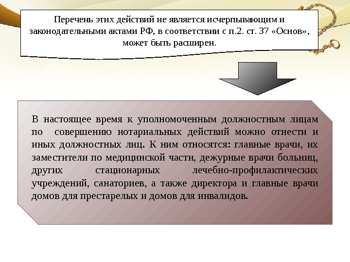 Перечень этих действий не является исчерпывающим и законодательными актами РФ, в соответствии с п.