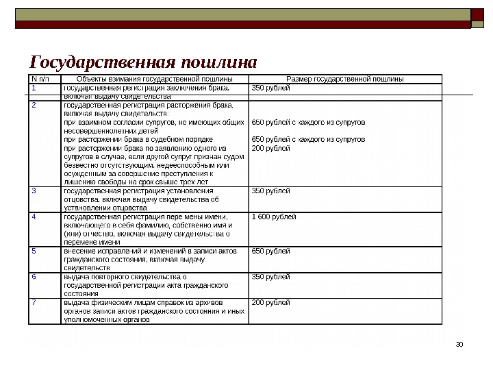 3030 Государственная пошлина 