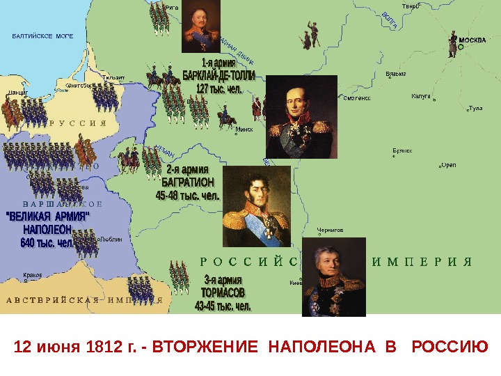 12 июня 1812 г. - ВТОРЖЕНИЕ  НАПОЛЕОНА  В  РОССИЮ 