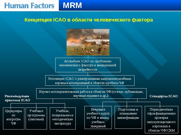 Концепция ICAO в области человеческого фактора Ассамблея ICAO по проблемам человеческого фактора в авиационной