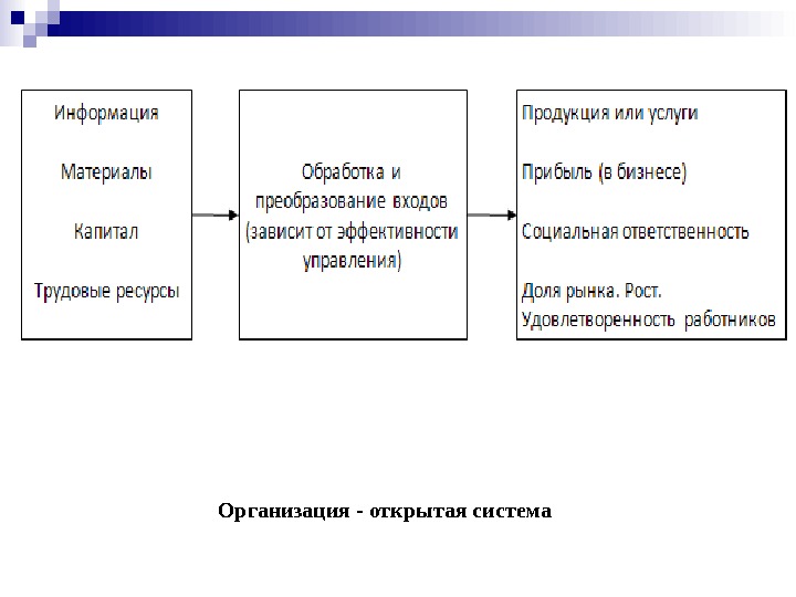 Организация - открытая система 