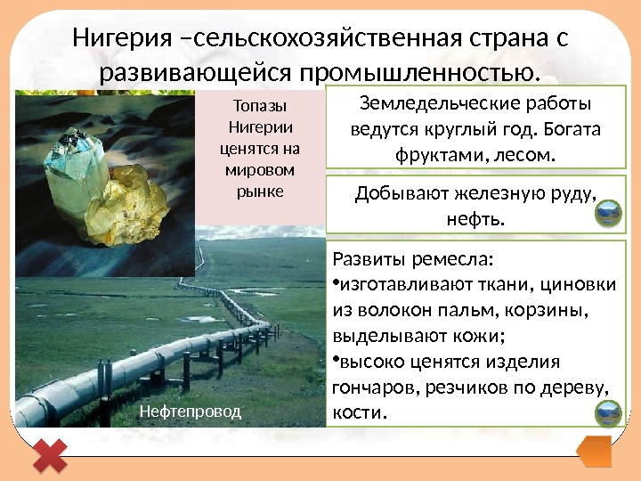   Развиты ремесла:  • изготавливают ткани, циновки из волокон пальм, корзины, 