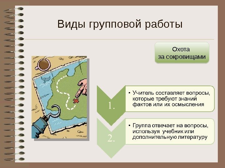 Виды групповой работы Охота за сокровищами 2 D 0 D 