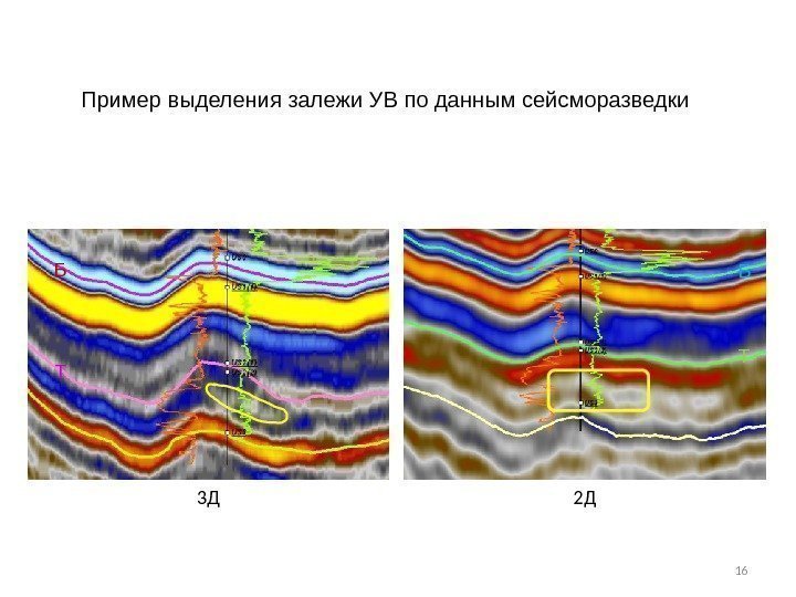 163 Д 2 Д Б ТБ Т 16 Пример выделения залежи УВ по данным