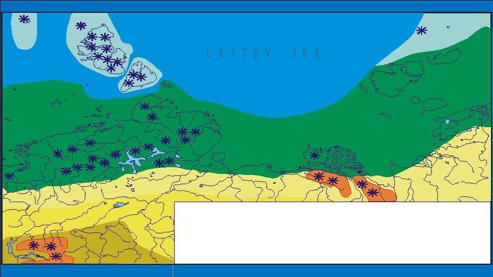 Map of vegetation of the Laptev Sea Region for 7 -6 ka. L A