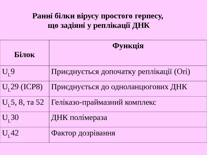   Ранні білки вірусу простого герпесу,  що задіяні у реплікації ДНК Білок