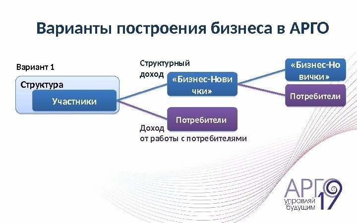 Структура Участники «Бизнес-Нови чки» Потребители  «Бизнес-Но вички»  Потребители Доход от работы с