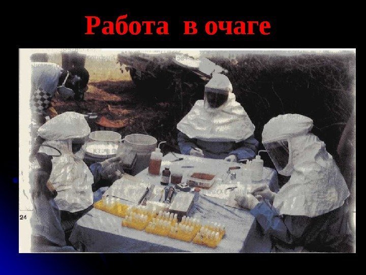   Работа в очаге 