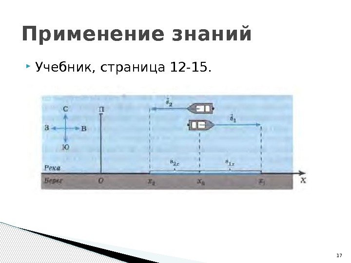  Учебник, страница 12 -15. Применение знаний 17  