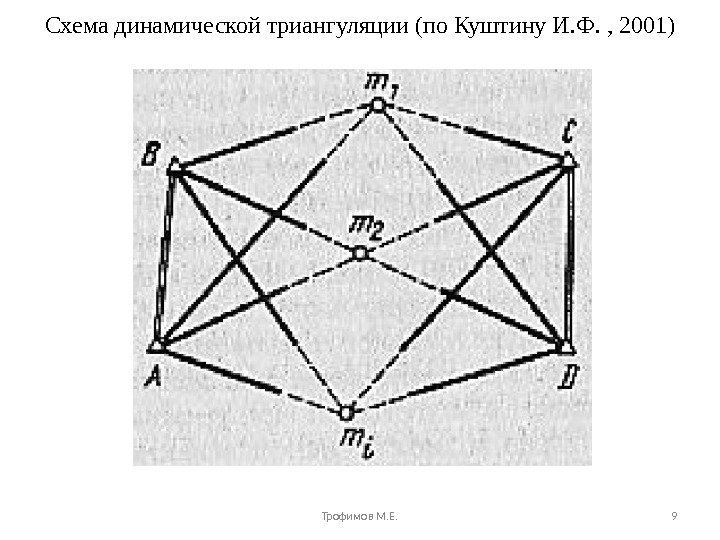 Схема динамической триангуляции (по Куштину И. Ф. , 2001) Трофимов М. Е. 9 