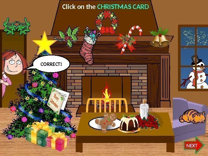 Click on the CHRISTMAS CARD NEXTCORRECT!   07 