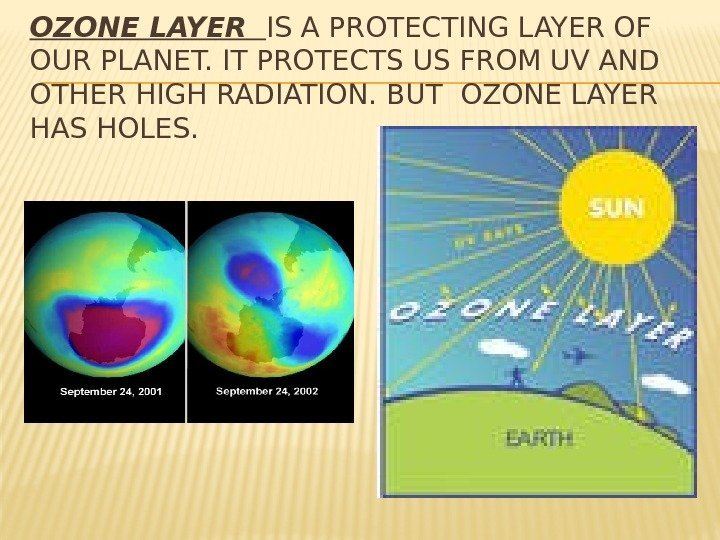 OZONE LAYER  IS A PROTECTING LAYER OF OUR PLANET. IT PROTECTS US FROM