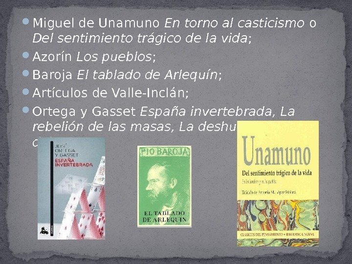  Miguel de Unamuno En torno al casticismo o Del sentimiento trágico de 